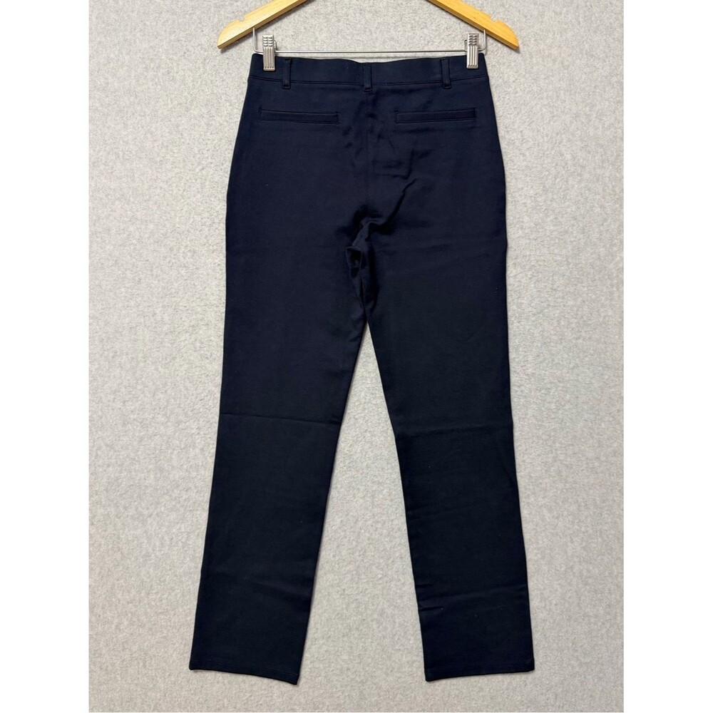 Quince Ultra Stretch Ponte Straight Leg Pants Size Medium Navy Ankle Length - Picture 5 of 10
